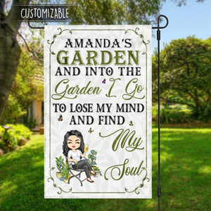 Into The Garden I Go To Lose My Mind - Personalized Flag - Gardening