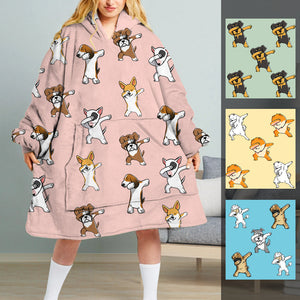 Dabbing Dog Personalized Hoodie Blanket bannergg-dogdabbing-oodie.jpg?v=1633503973