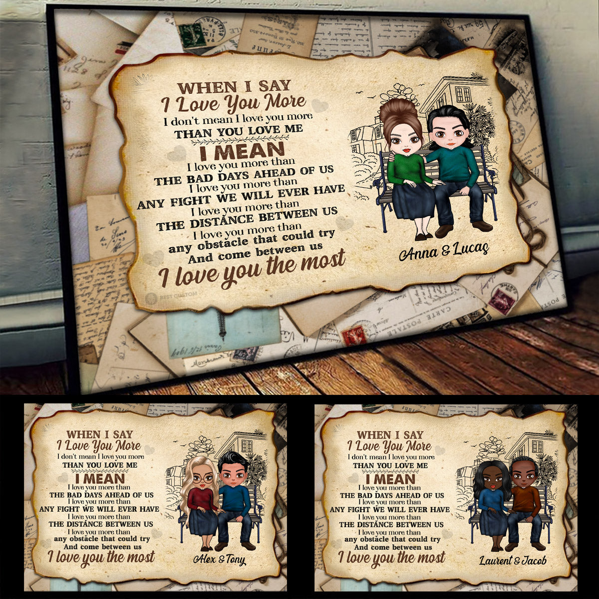 When I Say I Love You More, Chibi - Personalized Poster & Canvas - Gift For Couple bannergg_d36482ed-ae47-4e72-9868-cb2504356e2a.jpg?v=1644983358