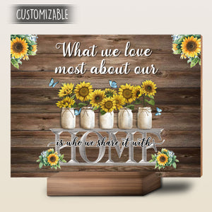 What We Love Most About Our Home Personalized Wood Photo Print Stand