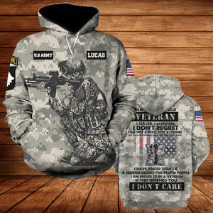 My Time In Uniform Is Over Military Branches - Personalized 3D All Over Print Shirt - Veteran
