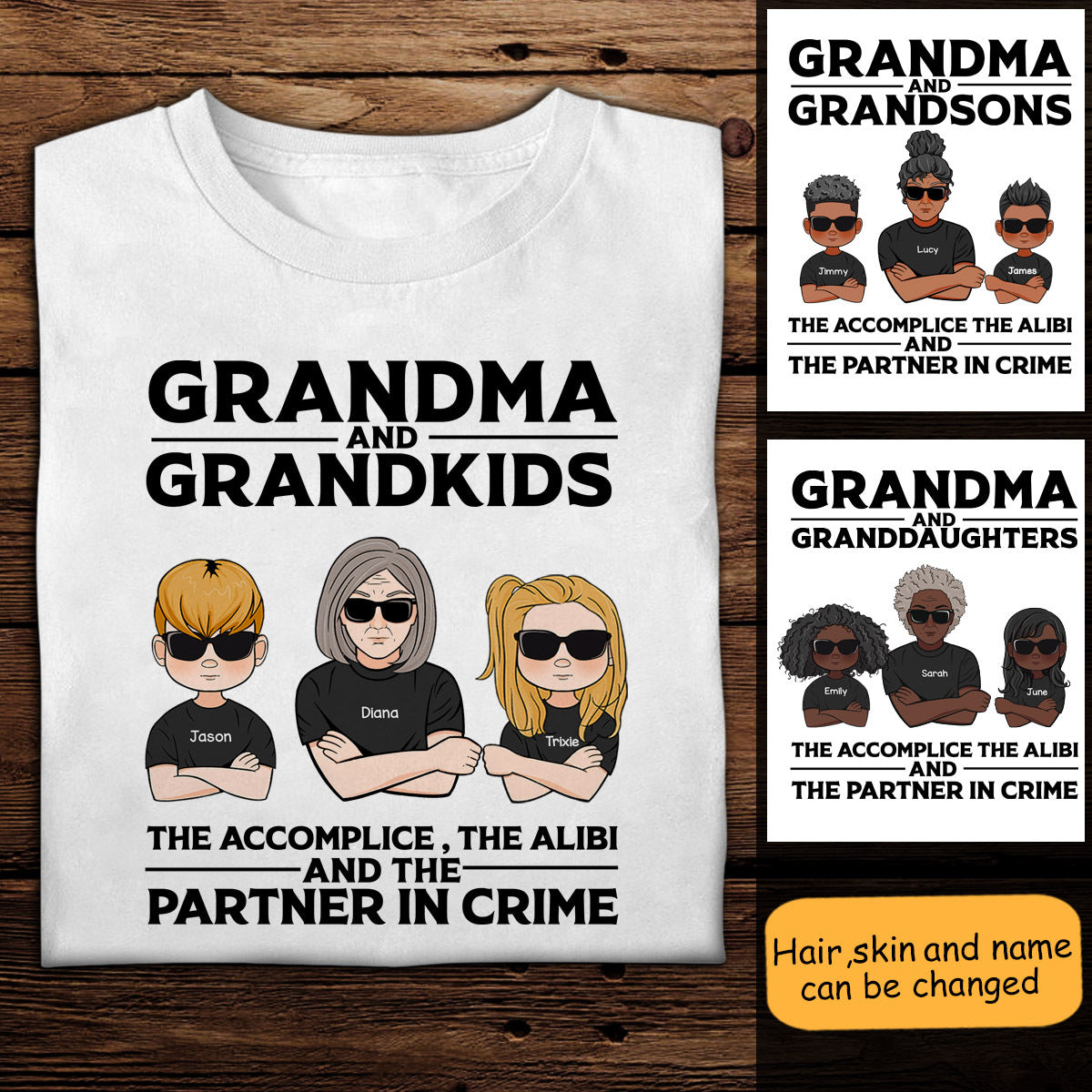 Partner In Crime Personalized Apparel Gift For Grandma