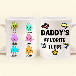 Daddy's Favorite Turds Personalized Mug Gift for Father