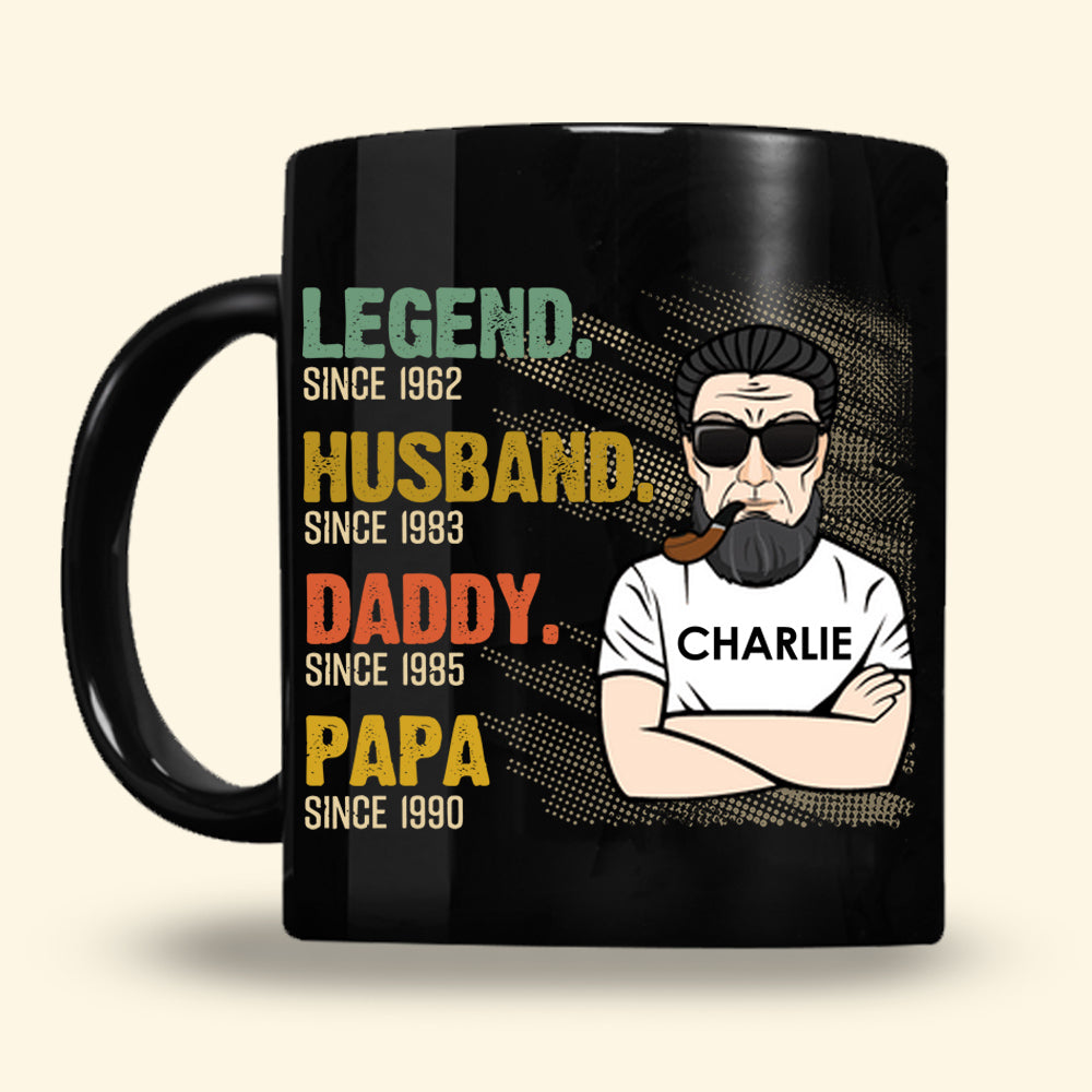 The Legend Papa Old Man Custom Mug Gift For Grandfather