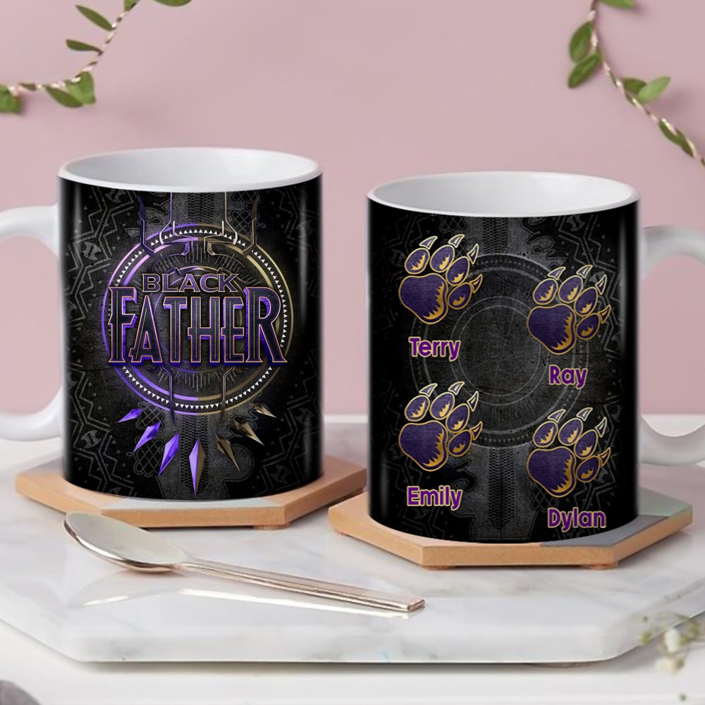 Panther Black Father Custom Edge To Edge Mug Gift For Father