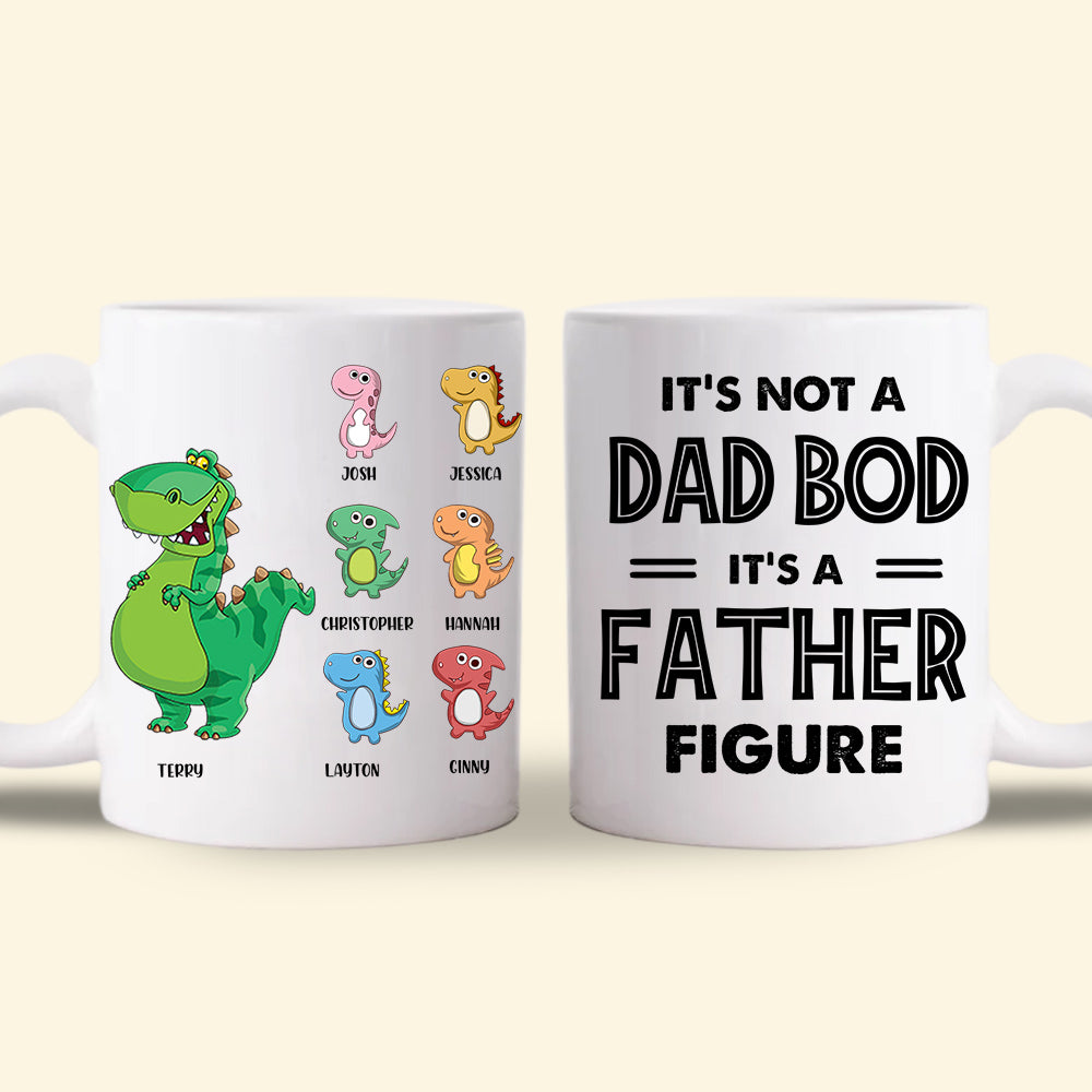 Papasaurus It's Not A Dad Bod Custom Mug Gift For Father