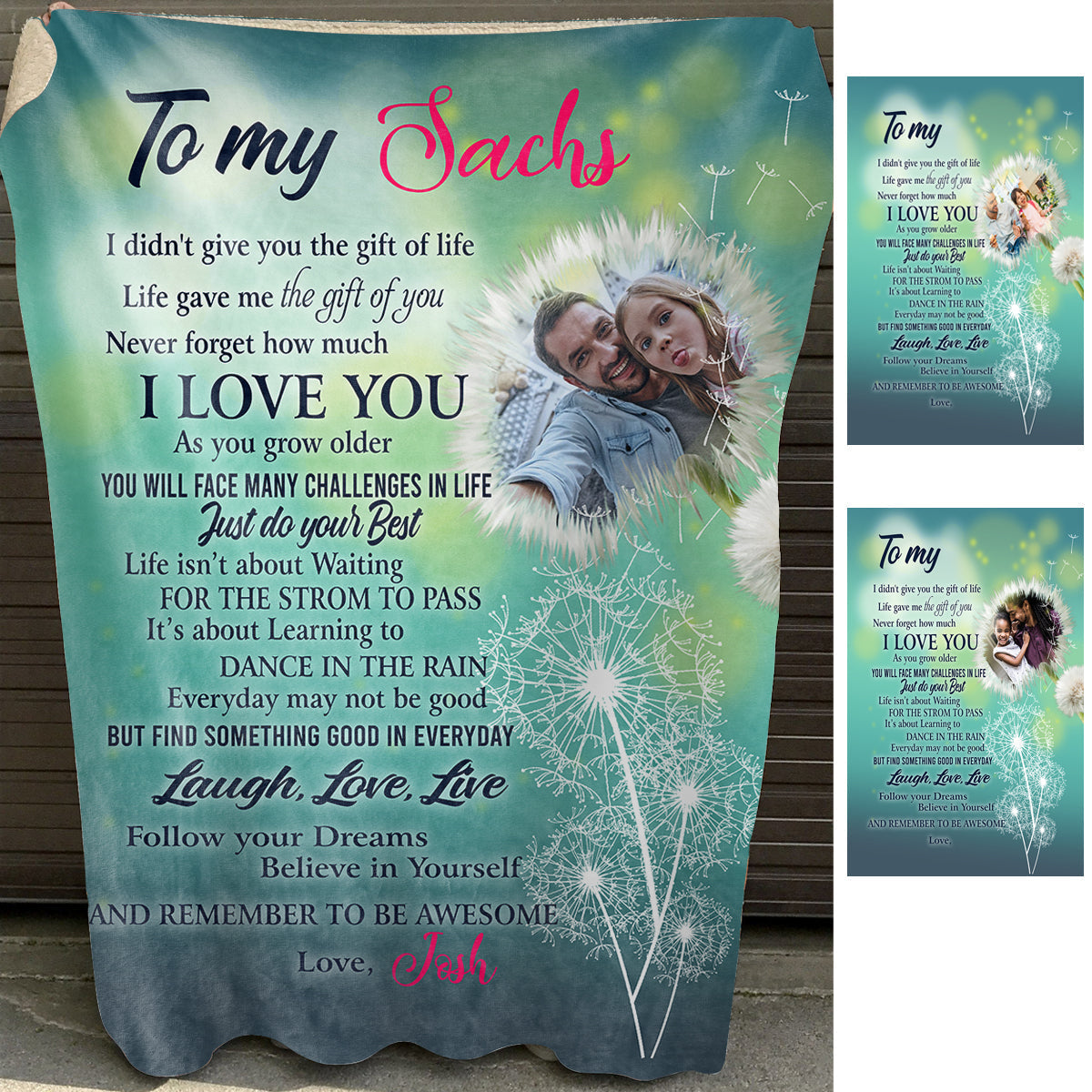 Believe In Yourself - Personalized Photo Blanket - Gift For Bonus Daughter bannernotitle_a32efbbd-1039-4fbd-b0f1-01d67af6f3c4.jpg?v=1644998322