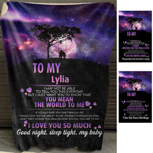 Good Night Sleep Tight My Baby - Personalized Blanket - Gift For Girlfriend bannernotitle_a9f52476-f54f-44af-b420-744bad9482b4.jpg?v=1644998319