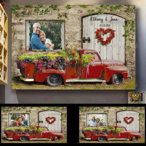 Flower Pickup Truck And Country Scene - Personalized Photo Poster & Canvas - Gift For Couple bannernotitle_dbd0fdde-3c61-4f87-96e7-631cb445954b.jpg?v=1644630477