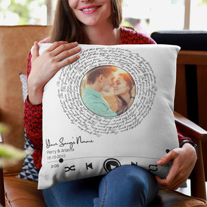 Gift For Couple Pillow, Personalized Song Lyrics Pilow Pesonalized Gift For Special Moments