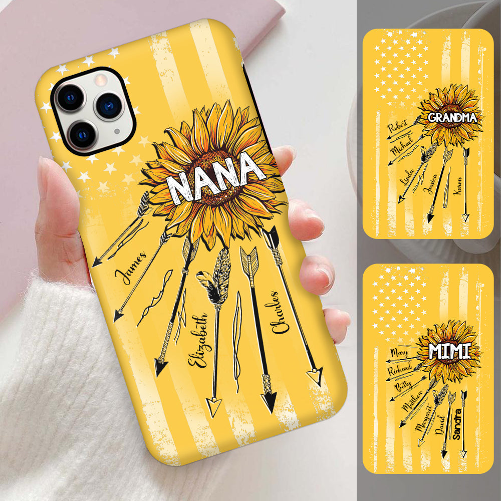 Grandma With Grandkids Flower Arrow Personalized Phone Case bannerphonecase_9ab69479-dfe0-41c0-9121-cf3e412c7c62.jpg?v=1628224995