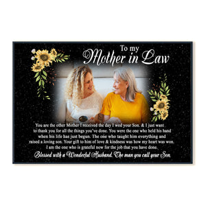You Are The Other Mother, Mother's Day Gifts For Mother In Law - Personalized Canvas - Gift for Mother-in-law