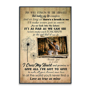 Dandelion You Will Always Be The Miracle - Personalized Photo Poster & Canvas - Gift For Couple bannerposter-gg_b4554d22-c6ff-416d-93be-e131839114f3.jpg?v=1644634746