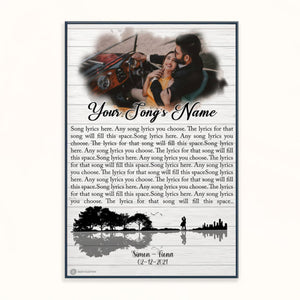 Landscape Reflect Song Lyrics - Personalized Canvas - Gift For Couple
