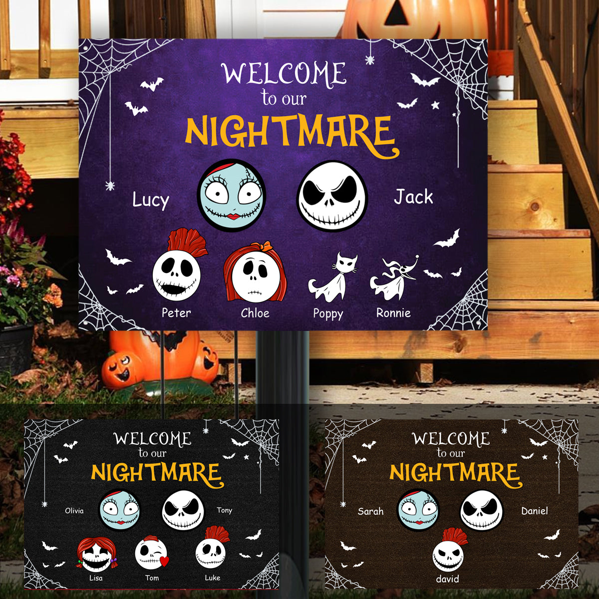 Welcome To Our Nightmare Halloween Personalized Metal Sign bannerprintmetalsign_3311c560-8b7d-41f9-9cec-a7fa60d66d4e.jpg?v=1686801657
