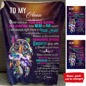 Braver Than You Think - Personalized Blanket - Gift For Daughter bannertitle_1052b578-0d1e-4f72-8506-d75cd7f030e9.jpg?v=1644998314