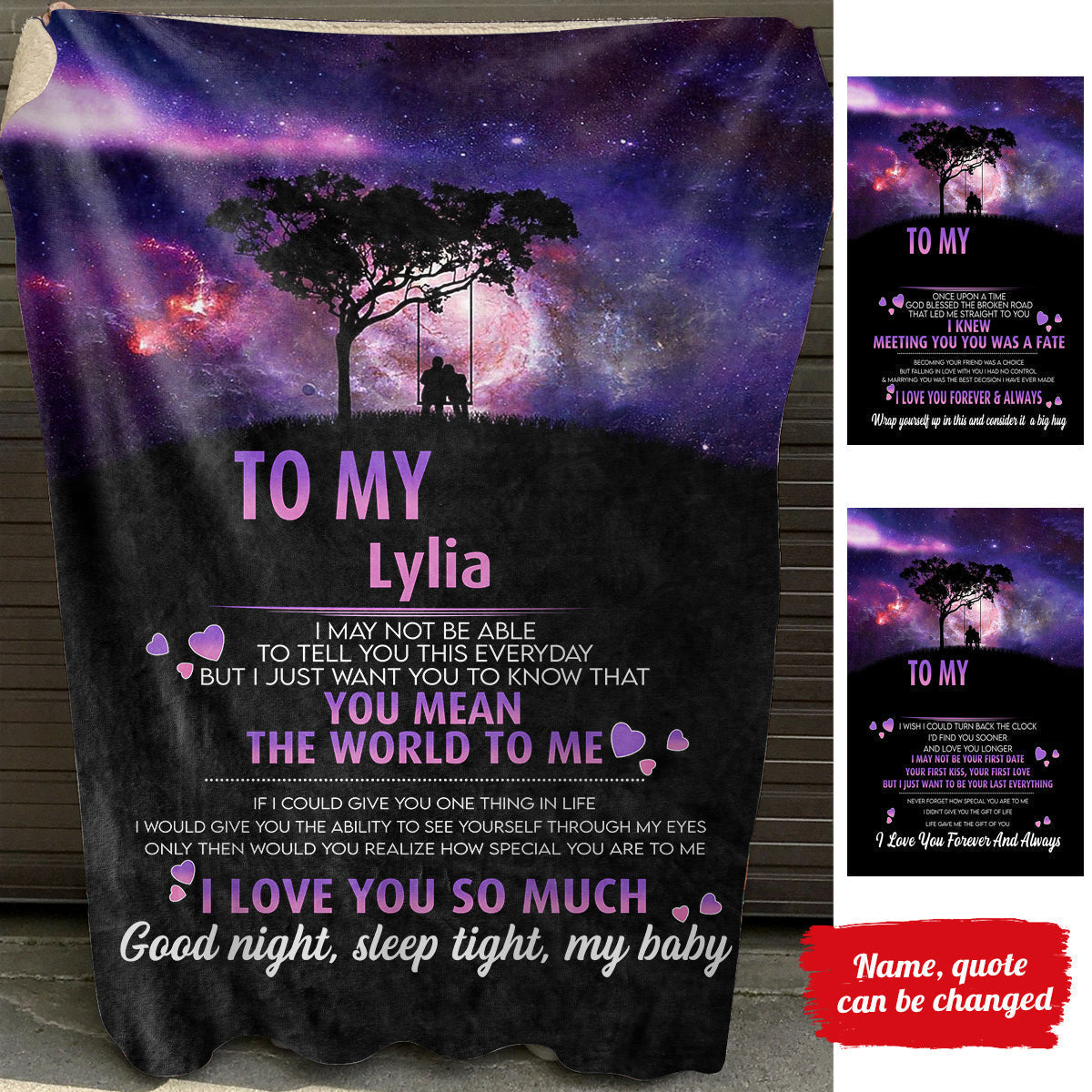 Good Night Sleep Tight My Baby - Personalized Blanket - Gift For Girlfriend bannertitle_2fd48fbd-f026-4caf-8013-1561d184dcf6.jpg?v=1644998319