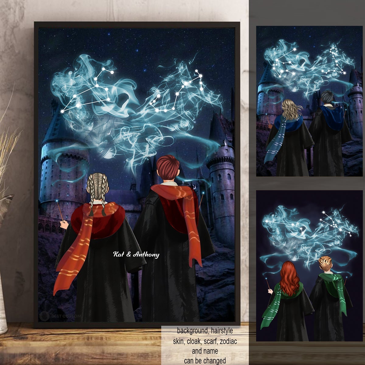 Wizard Couple Patronus Fan - Personalized Poster & Canvas - Gift For Couple bannertitle_ef9ee0c1-0647-4c35-b1de-25c68c2f1916.jpg?v=1644629610