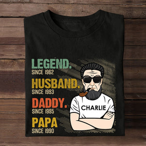 The Legend Papa Old Man Custom Shirt Gift For Grandfather