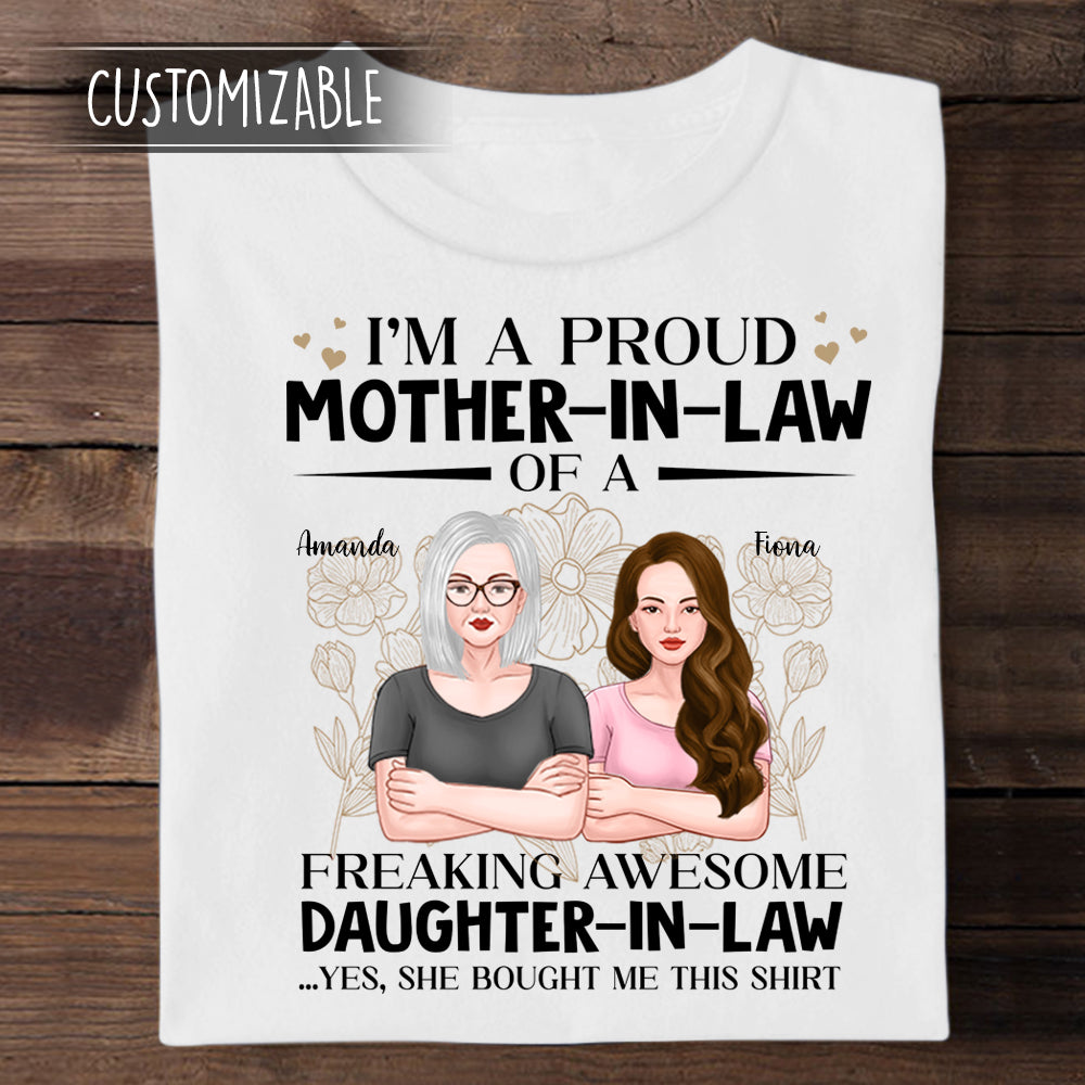 I'm A Proud Mother-in-law, Mother's Day Gifts For Mother In Law - Personalized Apparel - Gift for Mother-in-law