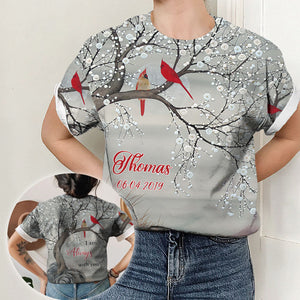 I Am Always With You, Cardinal Personalized 3D All Over Print Shirt Memorial