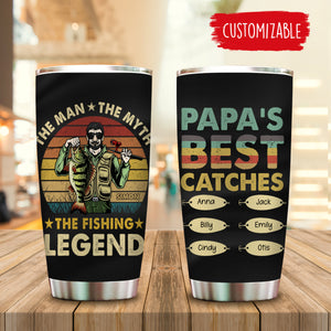 Dad The Fishing Legend - Personalized Tumbler - Gift for Father