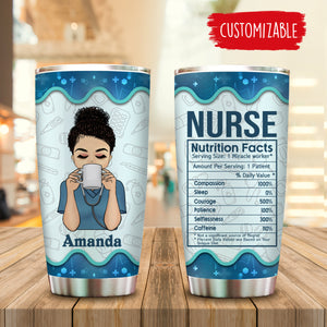 Nurse Nutrition Facts - Personalized Tumbler - Nurse
