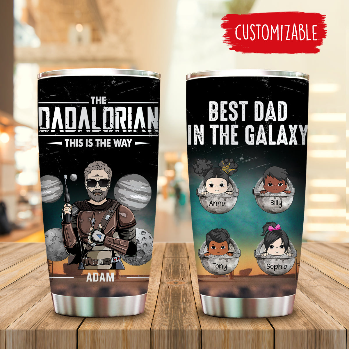 The Dadalorian This Is The Way, Father's Day Gift - Personalized Tumbler - Gift for Father