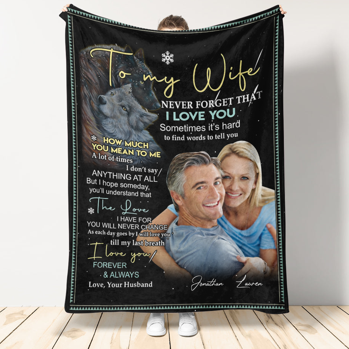 Customize Blanket With Pictures - To My Wife How Much You Mean To Me - Husband To Wife, Mother's Day Gift For Wife