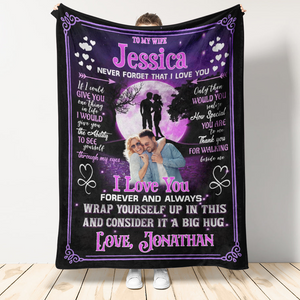 Gift For Wife Blanket, To My Wife I Love You Forever & Always Live Preview