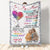 Personalized Gift For Niece Blanket, to My Niece I Hugged This Soft Blanket Colorful Tree