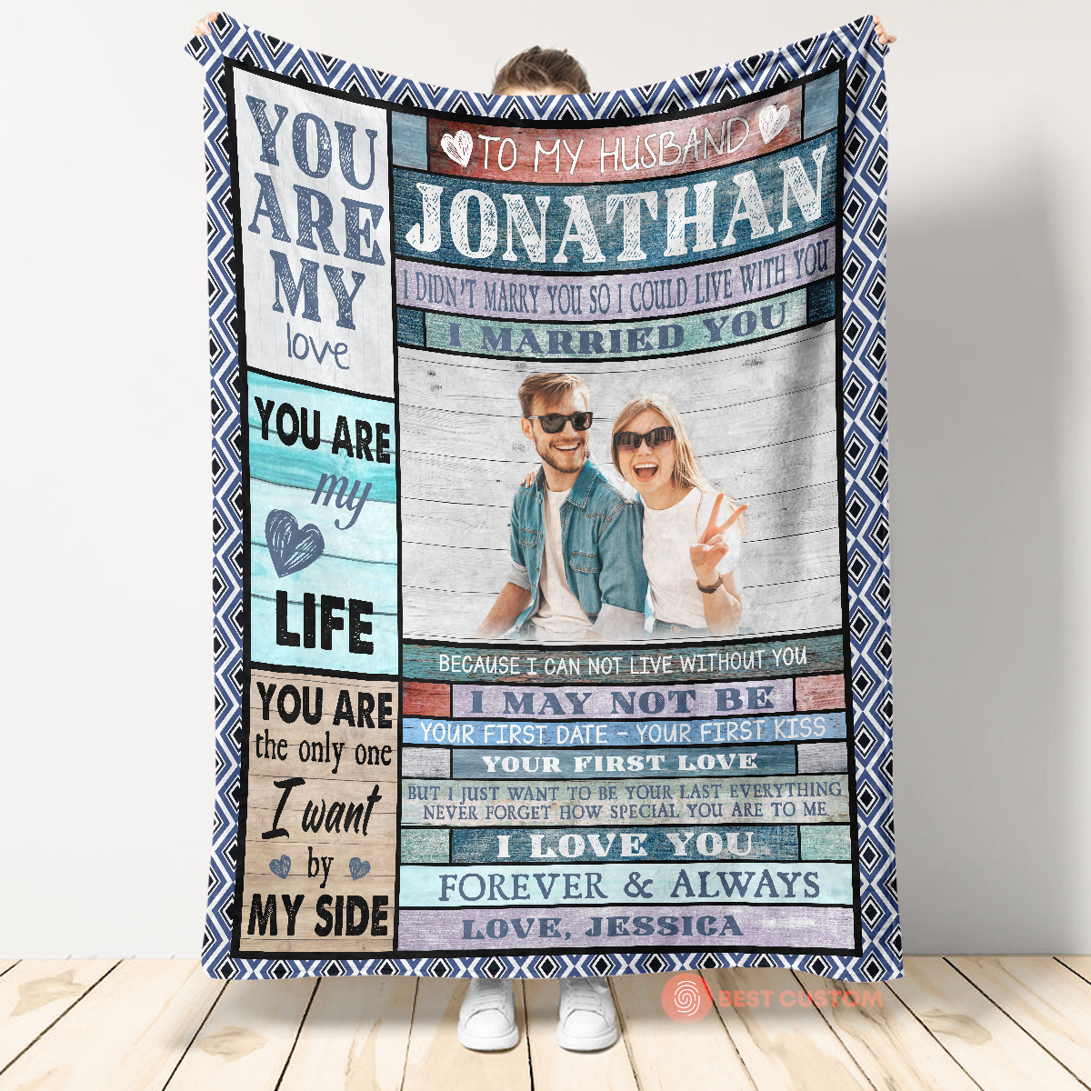 Gift For Husband Blanket, To Husband Your Last Everything Fleece Blanket Live Preview
