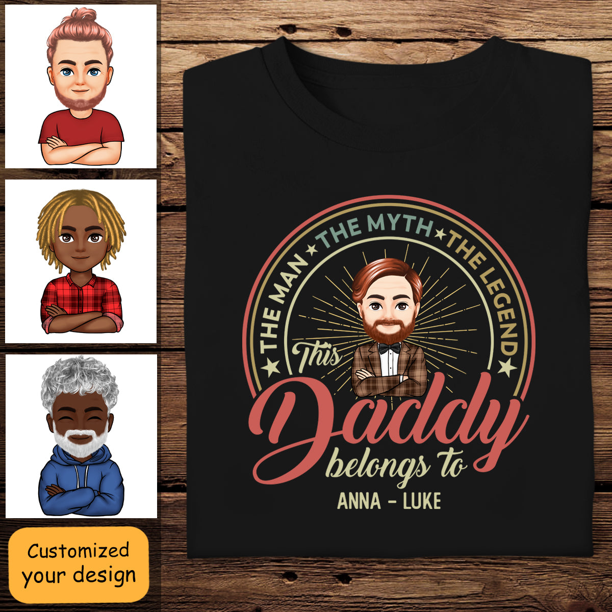 Daddy Belongs To - Personalized Apprael - Gift For Father