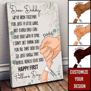 Dear Daddy, I Really Love You - Personalized Canvas - Gift For Father, Daddy, First Father's Day bn-fb-64410eda699df7000815e844.jpg?v=1682399078