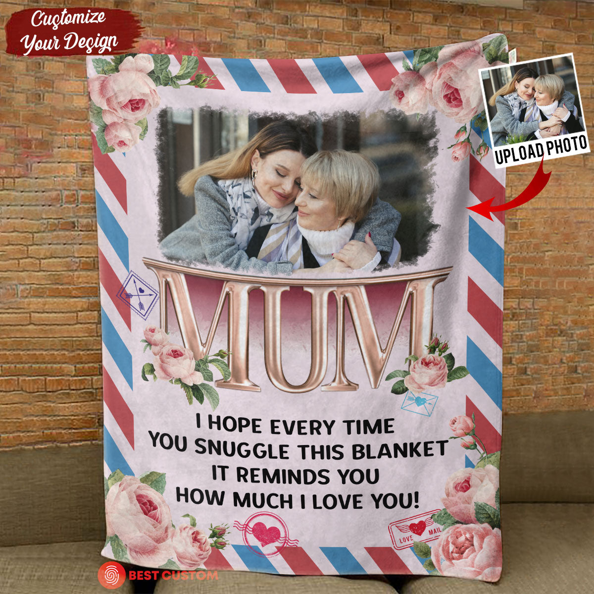 This Blanket Will Remind You How Much We Love You - Personalized Blanket - Birthday Mother's Day Gift For Mum, Mom
