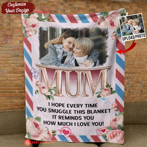 This Blanket Will Remind You How Much We Love You - Personalized Blanket - Birthday Mother's Day Gift For Mum, Mom