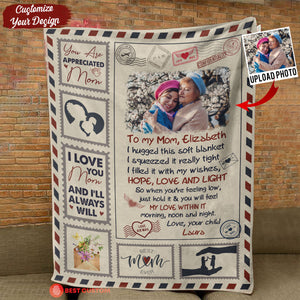 You Are Appreciated, Mom - Personalized Blanket - Birthday, Loving Gift For Mom, Mother - From Daughter