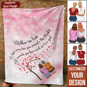 Snuggle This Blanket, Mom - Personalized Blanket - Mother's Day, Gift For mother-in-law