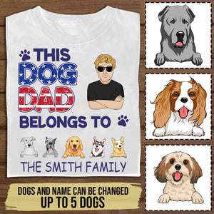 This Dog Dad/ Dog Mom Belongs To His Dogs - Personalized Apparel - Gift For Dog Lovers
