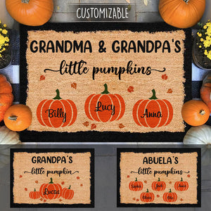 Grandparents Little Pumpkins Personalized Doormat - Halloween doormatfb.jpg?v=1661222610