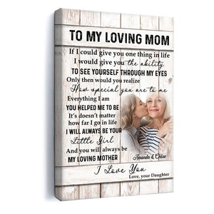 To My Mom How Special You Are To Me - Personalized Photo Canvas - Gift For Mom