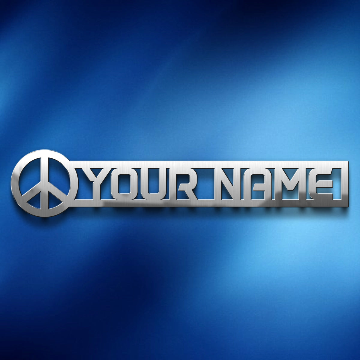 Peace Custom Name Personalized Custom Shape Emblem