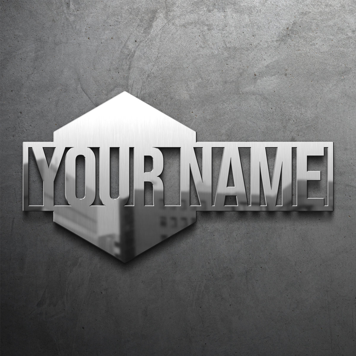 Hexagon Custom Text Personalized Custom Shape Emblem