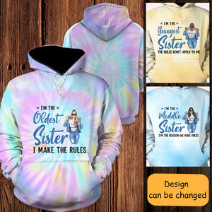 Sister Makes The Rules Personalized 3D All Over Print Shirt Gift For Sister