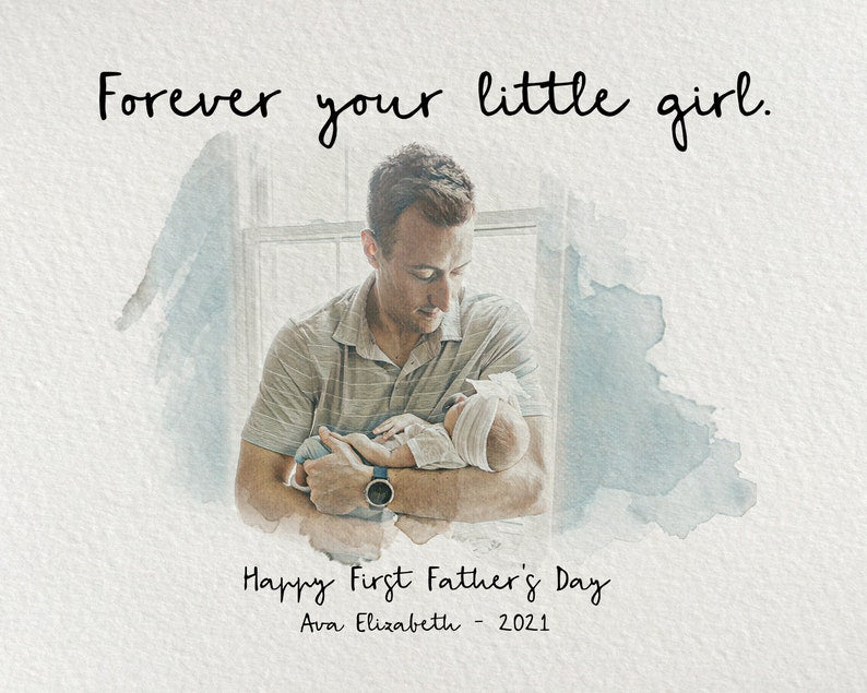 Forever Your Little Girl Personalized Canvas