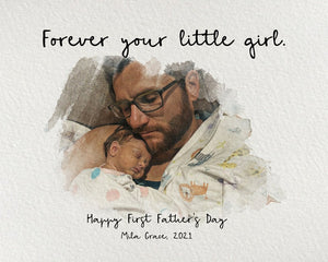 Forever Your Little Girl Personalized Canvas