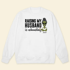 Raising My Husband - Personalized Apparel - Gift For Wife, Halloween mockup3_92864d79-a4ec-4cda-82ab-eee5718afc7b.jpg?v=1690599186
