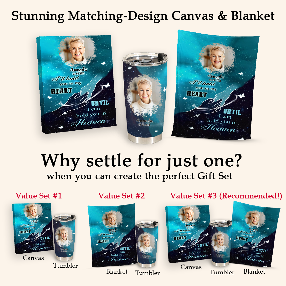 I'll Hold You In My Heart Personalized Tumbler Memorial