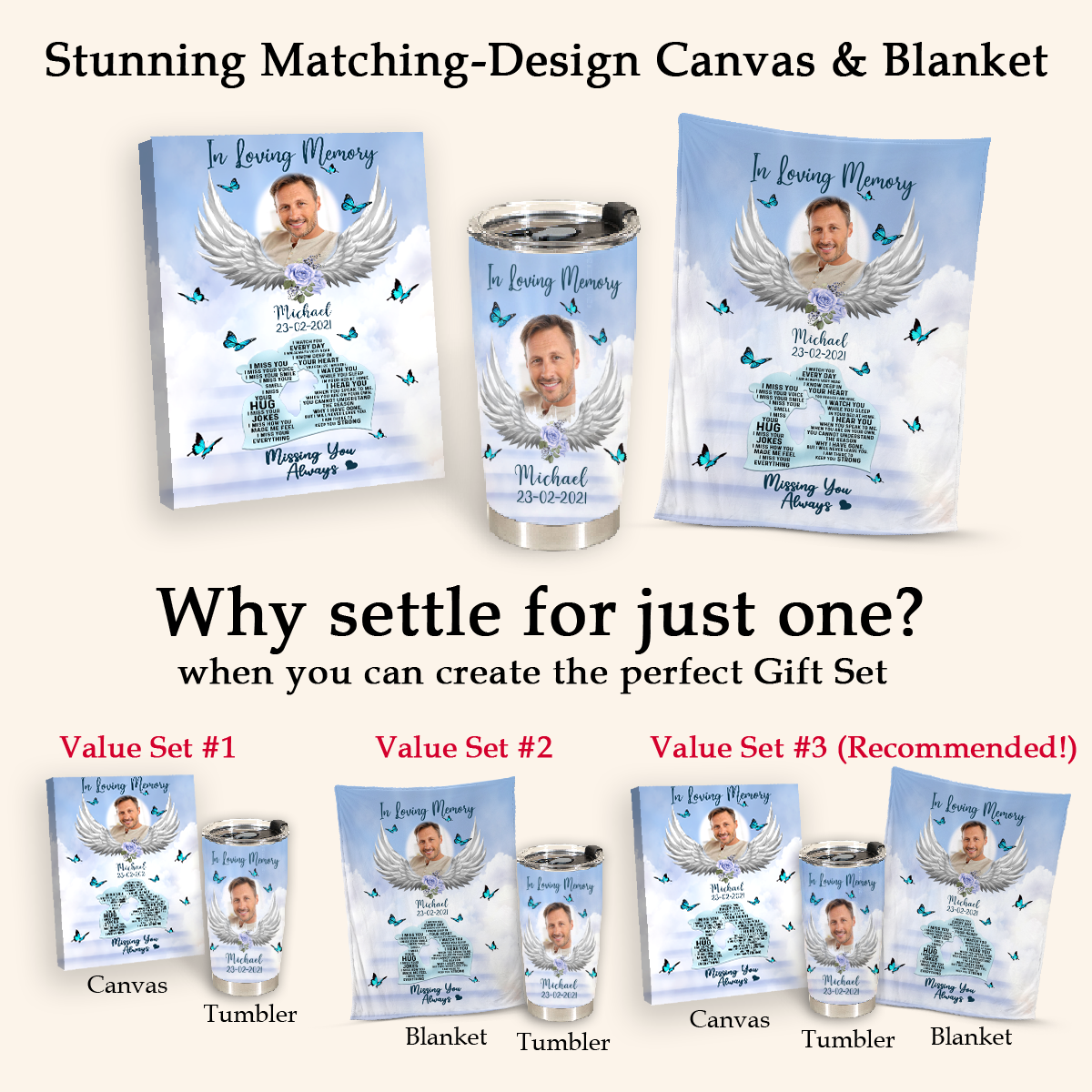 Missing You Always - Personalized Photo Tumbler - Memorial