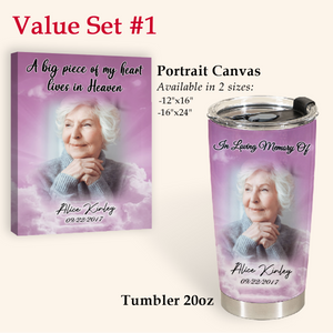 Best Memorial Gifts - A Big Piece Of My Heart - Personalized Water Tumbler